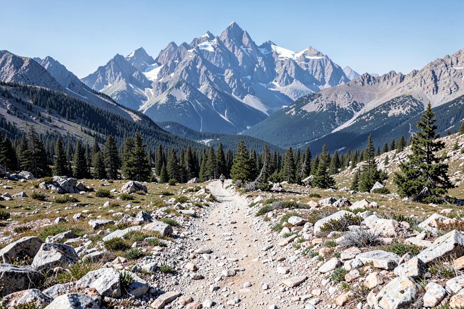 Representative high alpine trail terrain